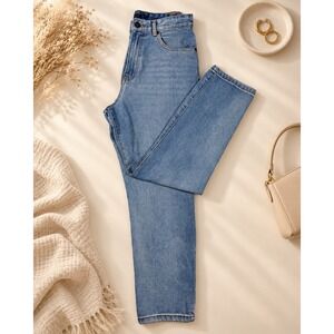 Nasty Gal Jeans Women 8 Blue Straight Leg Organic Cotton Denim High Rise